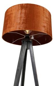 Stojací lampa stativ černý s červeným stínidlem 50 cm - Tripod Classic
