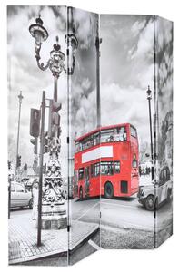 Skládací paraván 160 x 170 cm Londýnský autobus černobílý