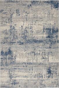 Koberec RUSTIC TEXTURE 3D sloní kost/modrý