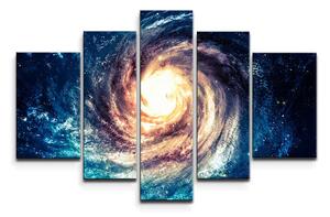 Sablio Obraz - 5-dílný Světelný vír - 125x90 cm