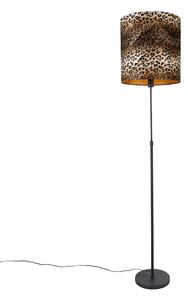 Stojací lampa černý odstín leopardí design 40 cm - Parte