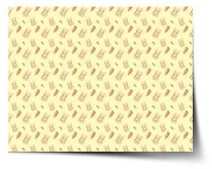 Sablio Plakát Zajíček s mrkví - 60x40 cm