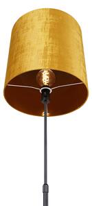 Stojací lampa černá se zlatým odstínem 40 cm nastavitelná - Parte