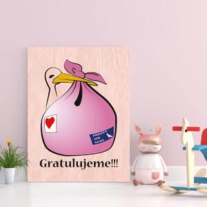 Sablio Dárková cedulka Gratulujeme!!!: 30x40 cm