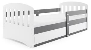 Dětská postel CLASSIC, 80x160, bílá/grafit