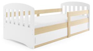 Dětská postel CLASSIC, 80x160, bílá/borovice