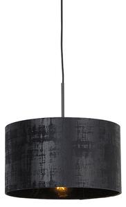 Moderní závěsná lampa černá s černým odstínem 35 cm - Combi