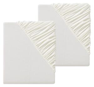 LIVARNO home Sada žerzejových napínacích prostěradel, 90-100 x 200 cm, 2dílná, bílá (800006145)