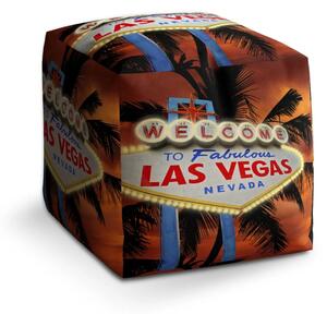 Sablio Taburet Cube Fabulous Las Vegas - 40x40x40 cm