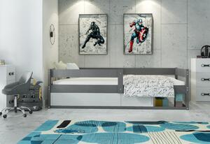 Dětská postel POGO, 80x160, grafit/bílá