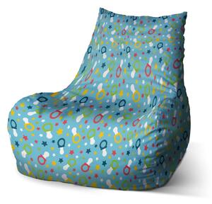Sablio Sedací vak Bean Dudlíky a hvězdy - 60 x 70 x 70 cm