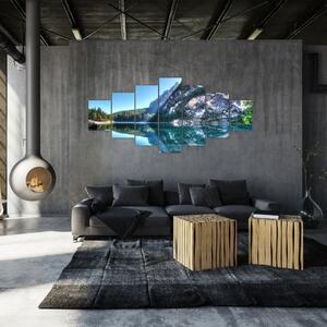Obraz vysokohorského jezera (210x100 cm)