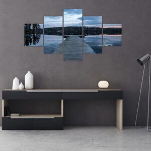 Obraz - Molo na jezeře (125x70 cm)