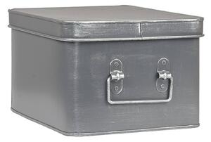 LABEL51 Úložný box Media 27 x 21 x 16 cm L šedý s patinou
