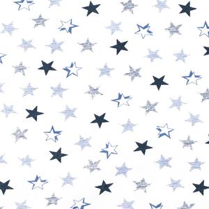 Povlečení JERSEY hvězdy bílomodrá 140 x 200/70 x 90 cm