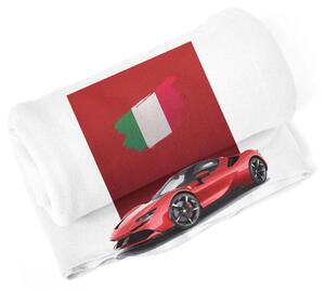 Sablio Deka Ferrari Italská vlajka na červeném bloku - 150x120 cm