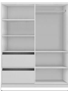Šatní skříň Adel Barva korpusu: Bílá, Rozměry: 150 cm