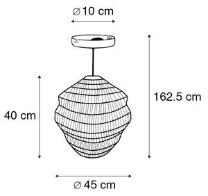 Orientální závěsná lampa černá 45 cm x 40 cm - Vadi