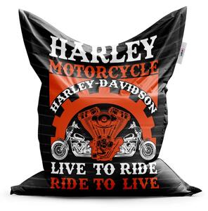 Sablio Sedací vak Harley-Davidson Live to ride, ride to live - 150x100 cm