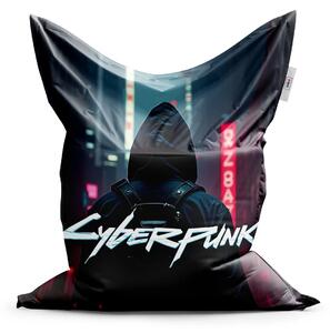 Sablio Sedací vak Cyberpunk 2077 Pohled do města - 150x100 cm