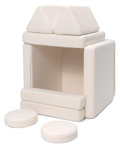Rozkládací dětská pěnová pohovka a bunker SHAPPY PLAY SOFA TEDDY více barev Barva: Cream White