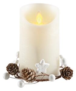LIVARNO home LED svíčka z přírodního vosku (dekorace bílé koule) (100368816001)