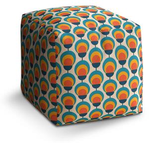 Sablio Taburet Cube Duhové spektrum - 40x40x40 cm