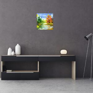 Obraz - Malba krajiny (30x30 cm)
