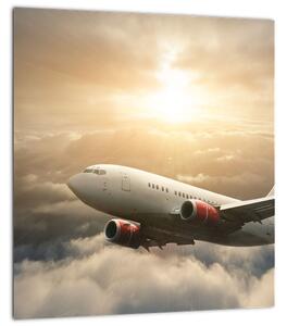Obraz - Letadlo v oblacích (30x30 cm)