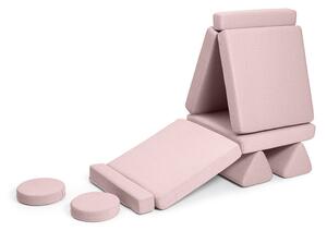 Rozkládací malá dětská pěnová pohovka a bunker SHAPPY PLAY SOFA ORIGINAL MINI více barev Barva: Soft Pink