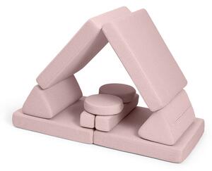Rozkládací malá dětská pěnová pohovka a bunker SHAPPY PLAY SOFA ORIGINAL MINI více barev Barva: Soft Pink
