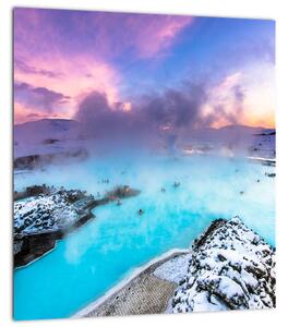 Obraz - Modrá laguna na Islandu (30x30 cm)