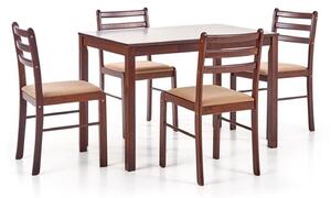 New Starter 2 set stůl + 4 židlí / tkanina espresso Halmar
