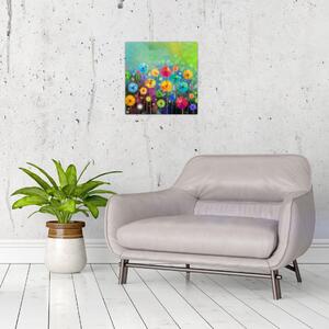 Obraz - Abstraktní květiny (30x30 cm)