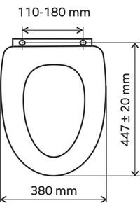 Novaservis WC sedátko, dýhované MDF, panty kov-chrom