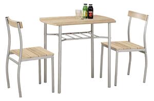 Lance set stůl + 2 židlí dub sonoma