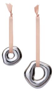 Ferm Living Vánoční baňky Orrith Ornaments set 2ks, silver