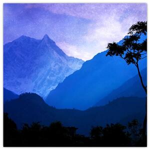 Obraz - Noční nebe v Nepálu (30x30 cm)