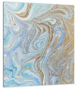 Obraz - Modrý mramor (30x30 cm)