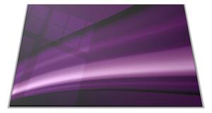 Skleněné prkénko temně fialová vlna - 30x20cm