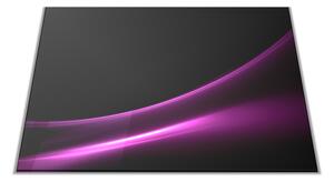 Skleněné prkénko černo fialový abstrakt vlna - 30x20cm