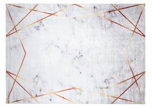 Šedý trendy koberec s jednoduchým zlatým vzorem Šířka: 120 cm | Délka: 170 cm