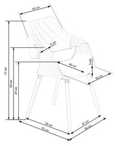 Čalouněná židle K396 - černá / ořech