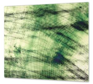 Ochranná deska zelená inkoust malba abstrakt - 60x80cm / S lepením na zeď