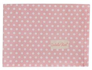 Kuchyňská utěrka bavlněná růžová s puntíky 50 x 70 cm (ISABELLE ROSE)