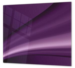 Ochranná deska temně fialová vlna - 50x70cm / S lepením na zeď