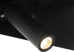 Moderní nástěnné svítidlo černé včetně LED s USB - Thijs