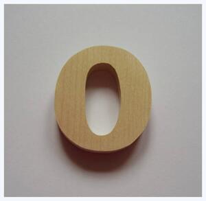 "0" dřevěné domovní číslo v.4,5 cm přírodní, bez povrchové úpravy
