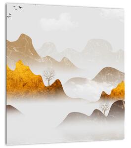 Obraz - Hory v mlze (30x30 cm)