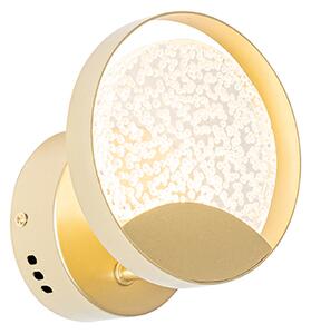 Designové nástěnné svítidlo zlaté včetně LED - Patrick